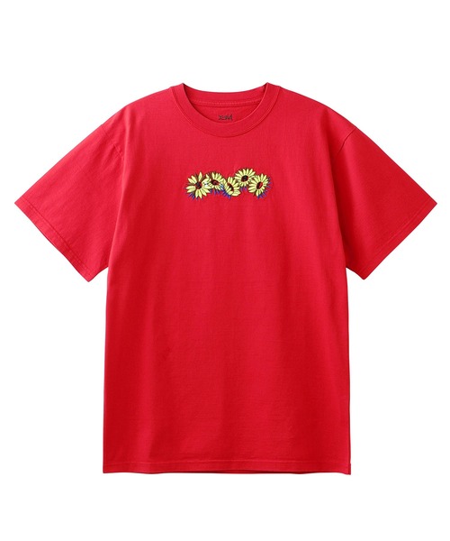 X-girl（エックスガール）の「EMBROIDERED SUNFLOWER LOGO S/S TEE（Tシャツ/カットソー・レディース・レッド/ホワイト/ブルー/ブラック・M/L/S/XS）」の21枚目の写真
