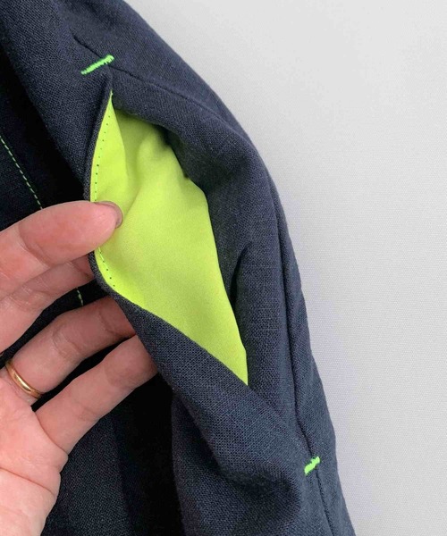 Q（キュー）の「ランダムタックキャミワンピース（ワンピース・レディース・ネイビー/ブラウン・MEDIUM）」の5枚目の写真