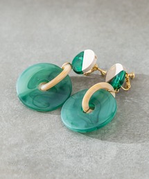 バイカラーサークルイヤリング