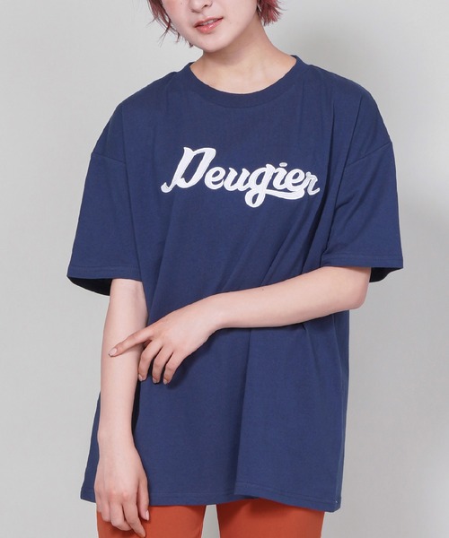 SPINNS（スピンズ）の「【ゆったりシルエット】B.BALＬロゴTシャツ（Tシャツ/カットソー・レディース・ネイビー/オフホワイト/グリーン・ONESIZE）」の3枚目の写真