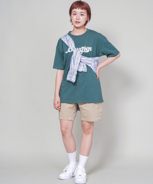 SPINNS（スピンズ）の「【ゆったりシルエット】B.BALＬロゴTシャツ（Tシャツ/カットソー・レディース・ネイビー/オフホワイト/グリーン・ONESIZE）」の15枚目の写真