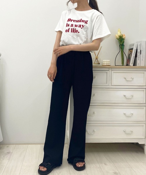 apres jour（アプレジュール）の「シャーリングクロスイージーパンツ【ZOZOTOWN限定アイテム】（その他パンツ・レディース・モカ/ブラック/アイボリー・SMALL/X-LARGE/MEDIUM）」の3枚目の写真