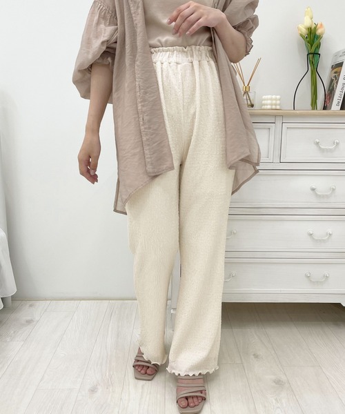 apres jour（アプレジュール）の「シャーリングクロスイージーパンツ【ZOZOTOWN限定アイテム】（その他パンツ・レディース・モカ/ブラック/アイボリー・SMALL/X-LARGE/MEDIUM）」の5枚目の写真