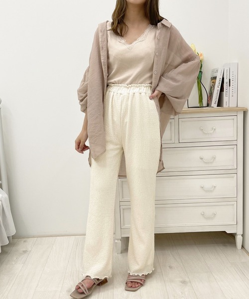 apres jour（アプレジュール）の「シャーリングクロスイージーパンツ【ZOZOTOWN限定アイテム】（その他パンツ・レディース・モカ/ブラック/アイボリー・SMALL/X-LARGE/MEDIUM）」の9枚目の写真