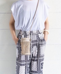 me+em select | 【 2021S/S New! 】筒型ストロー編みショルダーバッグ(ショルダーバッグ)