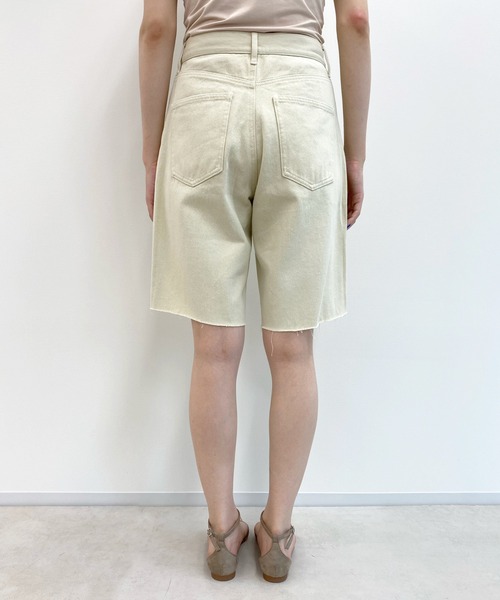 DouDou（ドゥドゥ）の「デニムショートパンツ（デニムパンツ・レディース・オフホワイト/ブルー・38/36）」の15枚目の写真