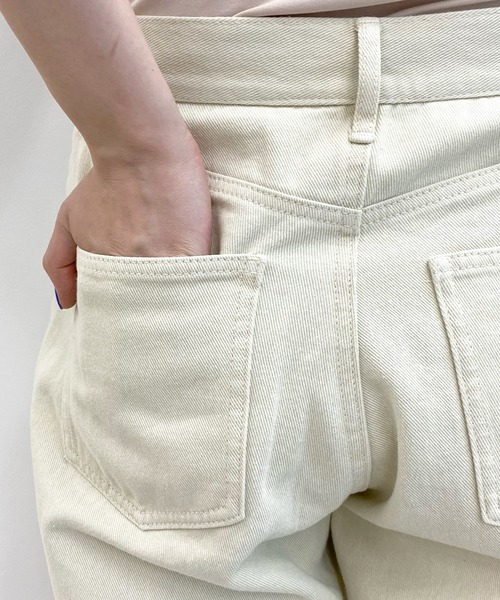 DouDou（ドゥドゥ）の「デニムショートパンツ（デニムパンツ・レディース・オフホワイト/ブルー・38/36）」の19枚目の写真