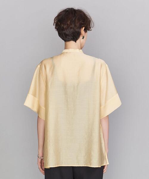 BEAUTY&YOUTH UNITED ARROWS(ビューティーアンドユースユナイテッドアローズ)の「BY ヨークバンドカラー5分袖 シャツ◆(シャツ/ブラウス・レディース・ダークブラウン/イエロー・FREE)」の5枚目の写真