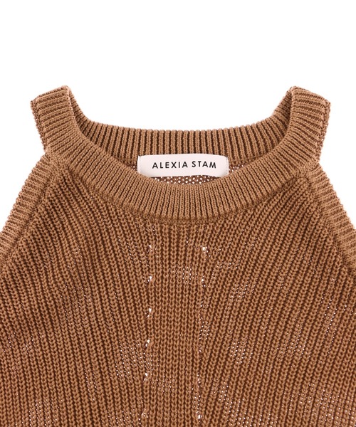 ALEXIA STAM（アリシアスタン）の「Knit Maxi Dress/ニットマキシドレス（ワンピース・レディース・ブラック/テラコッタ/ベージュ・FREE）」の18枚目の写真