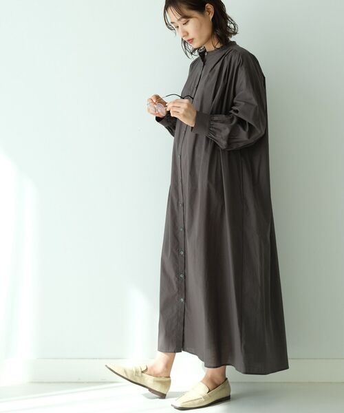 B:MING by BEAMS(ビーミングバイビームス)の「B:MING by BEAMS / バンドカラー シャツワンピース(ワンピース・レディース・オフホワイト/ブラウン系その他4/ブラック系その他4・MEDIUM/SMALL)」の9枚目の写真