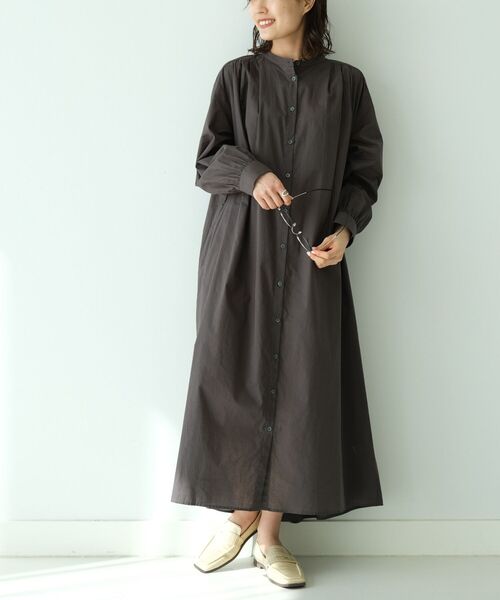 B:MING by BEAMS(ビーミングバイビームス)の「B:MING by BEAMS / バンドカラー シャツワンピース(ワンピース・レディース・オフホワイト/ブラウン系その他4/ブラック系その他4・MEDIUM/SMALL)」の20枚目の写真