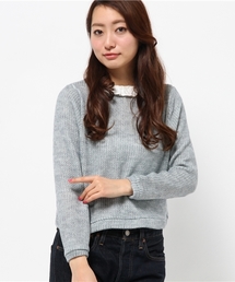 WEGO/フリル襟付きニットソー