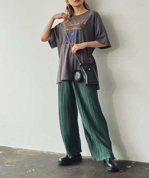 WEGO(ウィゴー)の「WEGO/プリーツイージーパンツ(スラックス・レディース・ブラック/レッド/グリーン/アイボリー・FREE)」の6枚目の写真