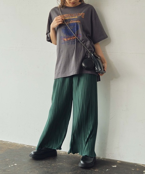 WEGO(ウィゴー)の「WEGO/プリーツイージーパンツ(スラックス・レディース・ブラック/レッド/グリーン/アイボリー・FREE)」の8枚目の写真