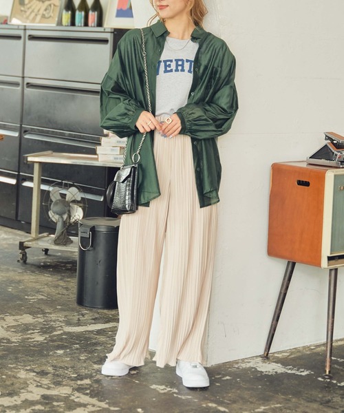 WEGO(ウィゴー)の「WEGO/プリーツイージーパンツ(スラックス・レディース・ブラック/レッド/グリーン/アイボリー・FREE)」の22枚目の写真