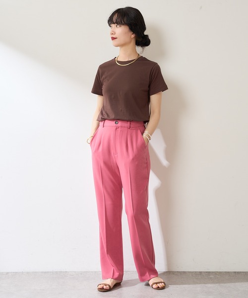 SHENERY（シーナリー）の「センタープレスパンツ（その他パンツ・レディース・ダークグリーン/ピンク/ネイビー・38/36）」の7枚目の写真