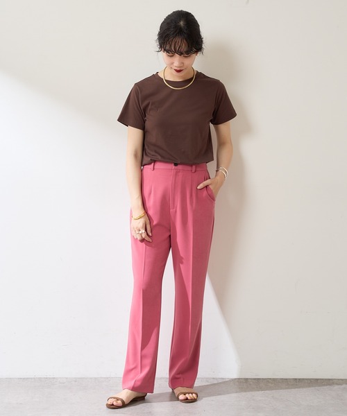 SHENERY（シーナリー）の「センタープレスパンツ（その他パンツ・レディース・ダークグリーン/ピンク/ネイビー・38/36）」の8枚目の写真