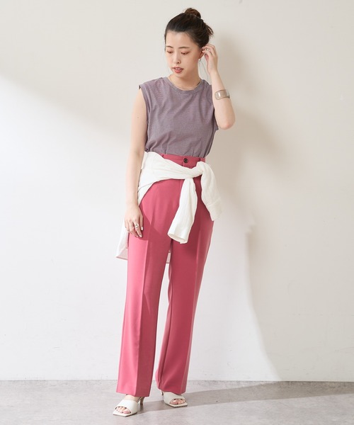 SHENERY（シーナリー）の「センタープレスパンツ（その他パンツ・レディース・ダークグリーン/ピンク/ネイビー・38/36）」の13枚目の写真