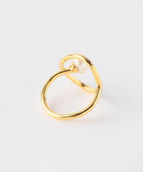 green label relaxing(グリーンレーベルリラクシング)の「リングフレーム & 淡水パール リング(リング・レディース・シルバー/ゴールド・FREE)」の7枚目の写真