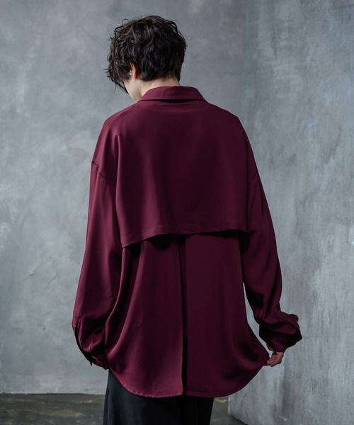 KUUUPY（クーピー）の「Inverted Pleats Shirts - インバーテッドプリーツシャツ（シャツ/ブラウス・メンズ・チャコールグレー/バーガンディー/グレイッシュブルー/ライトグリーン・SMALL/MEDIUM/LARGE）」の21枚目の写真