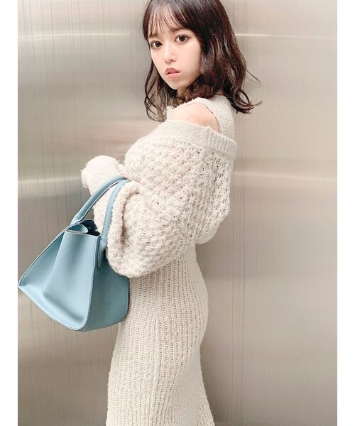 dazzlin(ダズリン)の「4wayポップコーンマーメイドワンピース(ワンピース・レディース・グレー/アイボリー/モカ・FREE)」の19枚目の写真