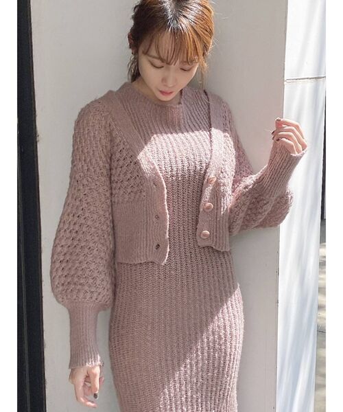 dazzlin(ダズリン)の「4wayポップコーンマーメイドワンピース(ワンピース・レディース・グレー/アイボリー/モカ・FREE)」の10枚目の写真