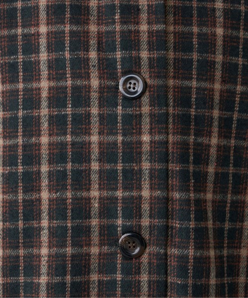 Libra Cue（リブラ キュー）の「クラシックチェックロングコート（ステンカラーコート・レディース・ブラック/ダークグリーン・FREE）」の22枚目の写真