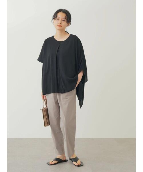 AMERICAN HOLIC（アメリカンホリック）の「異素材カットプルオーバー（Tシャツ/カットソー・レディース・ブラック/モカ・L/M）」の21枚目の写真