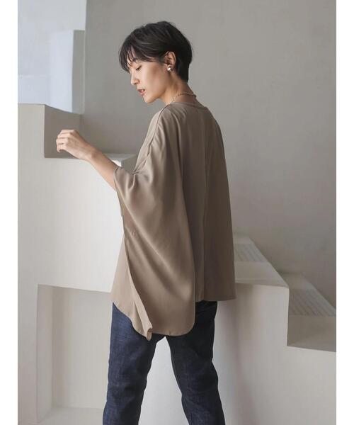 AMERICAN HOLIC（アメリカンホリック）の「異素材カットプルオーバー（Tシャツ/カットソー・レディース・ブラック/モカ・L/M）」の15枚目の写真