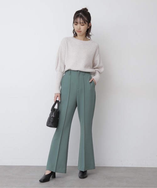 FREE'S MART（フリーズマート）の「【Sシリーズ対応】カルゼカットソーフレアパンツ（その他パンツ・レディース・ブラック/オレンジ/パープル/グリーン/グリーン系その他/レッド/ブラウン・X-SMALL/MEDIUM/SMALL）」の14枚目の写真