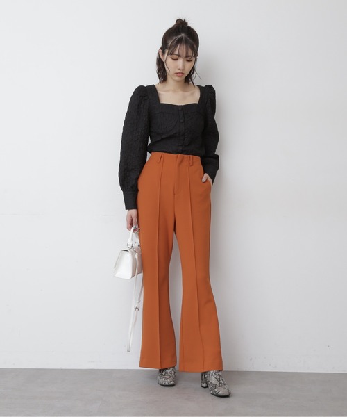 FREE'S MART（フリーズマート）の「【Sシリーズ対応】カルゼカットソーフレアパンツ（その他パンツ・レディース・ブラック/オレンジ/パープル/グリーン/グリーン系その他/レッド/ブラウン・X-SMALL/MEDIUM/SMALL）」の15枚目の写真