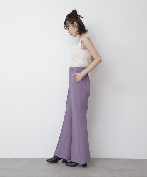 FREE'S MART（フリーズマート）の「【Sシリーズ対応】カルゼカットソーフレアパンツ（その他パンツ・レディース・ブラック/オレンジ/パープル/グリーン/グリーン系その他/レッド/ブラウン・X-SMALL/MEDIUM/SMALL）」の11枚目の写真