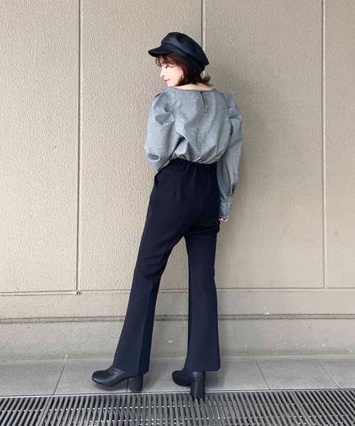 FREE'S MART（フリーズマート）の「【Sシリーズ対応】カルゼカットソーフレアパンツ（その他パンツ・レディース・ブラック/オレンジ/パープル/グリーン/グリーン系その他/レッド/ブラウン・X-SMALL/MEDIUM/SMALL）」の17枚目の写真