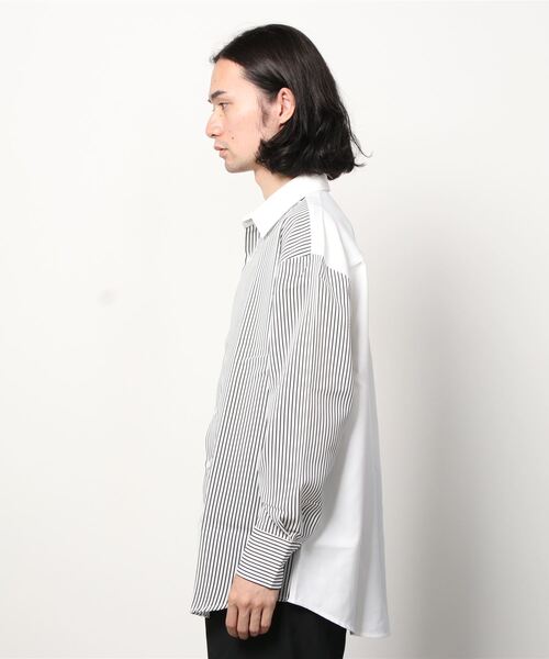 ASTRAL（アストラル）の「【Astral/アストラル】half stripe long sleeve shirt/長袖シャツ ストライプシャツ バイカラーシャツ（シャツ/ブラウス・メンズ・ホワイト/ブラック・ONE SIZE）」の12枚目の写真