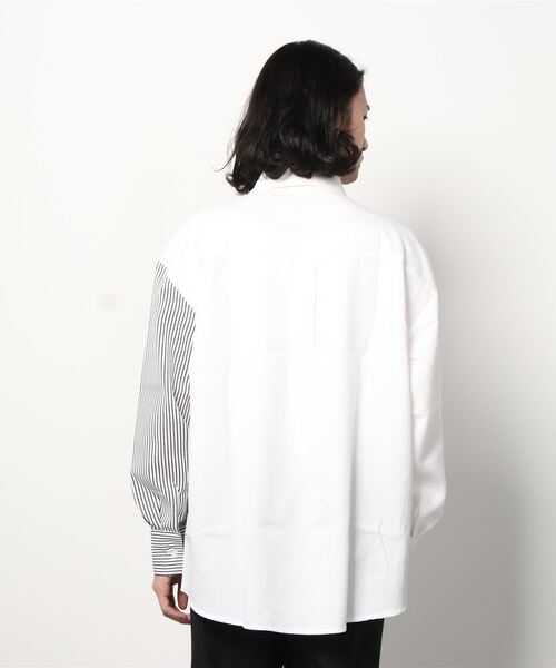 ASTRAL（アストラル）の「【Astral/アストラル】half stripe long sleeve shirt/長袖シャツ ストライプシャツ バイカラーシャツ（シャツ/ブラウス・メンズ・ホワイト/ブラック・ONE SIZE）」の13枚目の写真