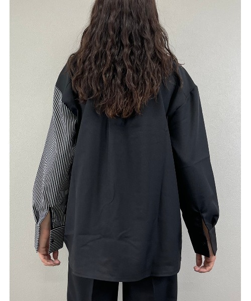 ASTRAL（アストラル）の「【Astral/アストラル】half stripe long sleeve shirt/長袖シャツ ストライプシャツ バイカラーシャツ（シャツ/ブラウス・メンズ・ホワイト/ブラック・ONE SIZE）」の11枚目の写真