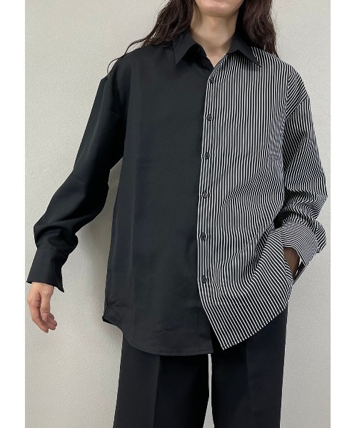 ASTRAL（アストラル）の「【Astral/アストラル】half stripe long sleeve shirt/長袖シャツ ストライプシャツ バイカラーシャツ（シャツ/ブラウス・メンズ・ホワイト/ブラック・ONE SIZE）」の9枚目の写真