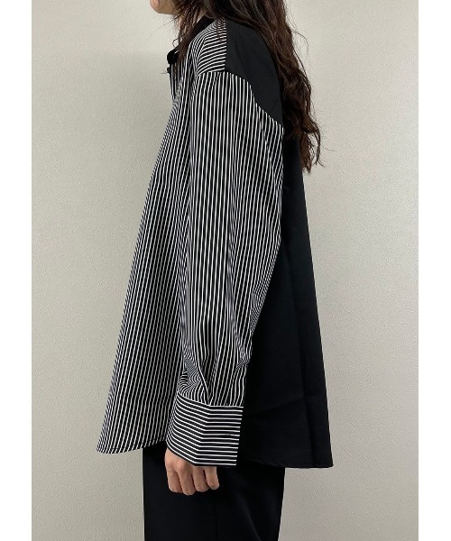 ASTRAL（アストラル）の「【Astral/アストラル】half stripe long sleeve shirt/長袖シャツ ストライプシャツ バイカラーシャツ（シャツ/ブラウス・メンズ・ホワイト/ブラック・ONE SIZE）」の10枚目の写真