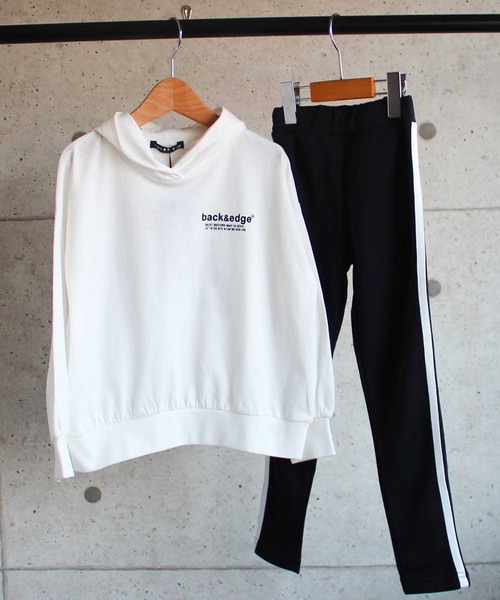 THE CASUAL(カジュアル)の「セットアップ ビッグ プルオーバー パーカー スウェット ライン パンツ キッズ(パーカー・キッズ・ホワイト系その他2/ホワイト系その他/ブラック系その他・140cm/120cm/150cm/160cm/110cm/130cm)」の6枚目の写真