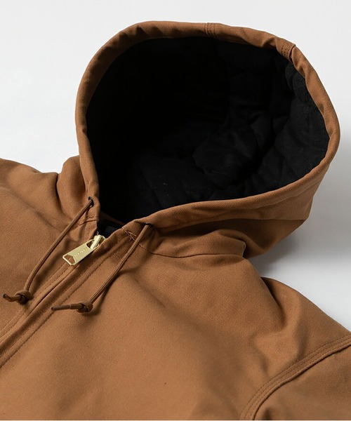 Carhartt(カーハート)の「CARHARTT- DUCK QUILTED FLANNEL(ブルゾン・メンズ・ブラック/ブラウン・M/L/S)」の4枚目の写真