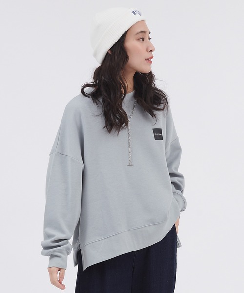 CONVERSE(コンバース)の「CONVERSE/コンバース ダンボールオーバーサイズスウェット(スウェット・レディース・グレー/グリーン/スミクロ/オフホワイト・M)」の14枚目の写真
