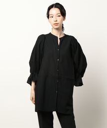 Samansa Mos2 blue | キャンディースリーブブラウス(シャツ/ブラウス)