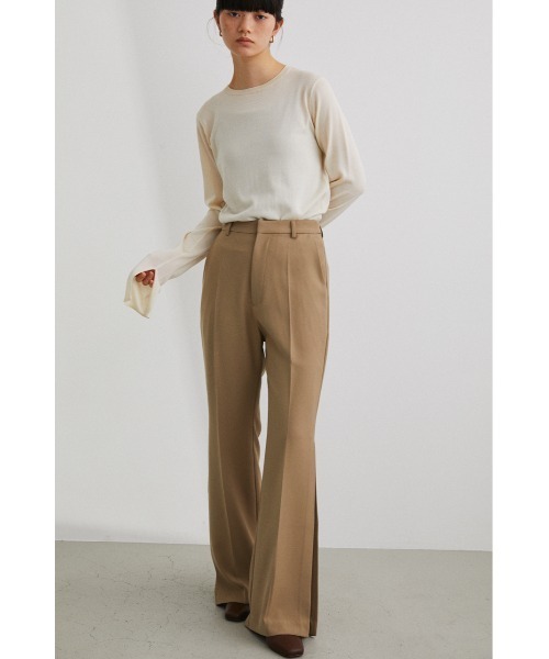 STYLEMIXER（スタイルミキサー）の「ボックスタックフレアパンツ（スラックス・レディース・イエロー系その他/ブラック/ベージュ/ブルー・X-SMALL/SMALL/MEDIUM）」の14枚目の写真