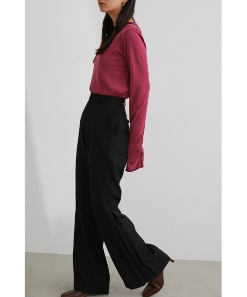 STYLEMIXER（スタイルミキサー）の「ボックスタックフレアパンツ（スラックス・レディース・イエロー系その他/ブラック/ベージュ/ブルー・X-SMALL/SMALL/MEDIUM）」の5枚目の写真