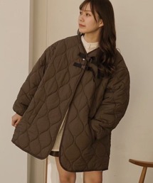 moi tytto | ポイントキルティングコート(ミリタリージャケット)