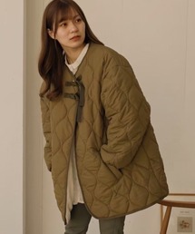 moi tytto | ポイントキルティングコート(ミリタリージャケット)