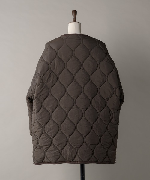 moi tytto(モイテュット)の「ポイントキルティングコート(ミリタリージャケット・レディース・ブラウン/カーキ・FREE)」の9枚目の写真