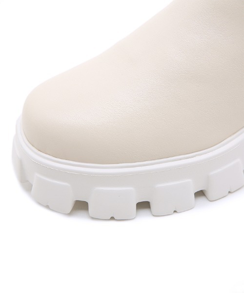 Futier land（フューティアランド）の「サイドゴア厚底ブーツ（ブーツ・レディース・アイボリー/ブラック・36/37/38/39/40）」の13枚目の写真