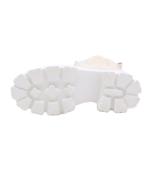 Futier land（フューティアランド）の「サイドゴア厚底ブーツ（ブーツ・レディース・アイボリー/ブラック・36/37/38/39/40）」の5枚目の写真