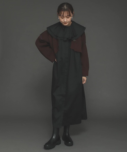 SENSE OF PLACE by URBAN RESEARCH（センスオブプレイスバイアーバンリサーチ）の「ワイドスリーブショートカーディガン（ニット/セーター・レディース・ブラウン/ベージュ/ブラック・ONE）」の10枚目の写真